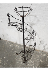 Vintage Wrought Iron Spiral Plant Stand