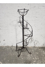 Vintage Wrought Iron Spiral Plant Stand