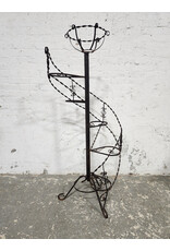 Vintage Wrought Iron Spiral Plant Stand