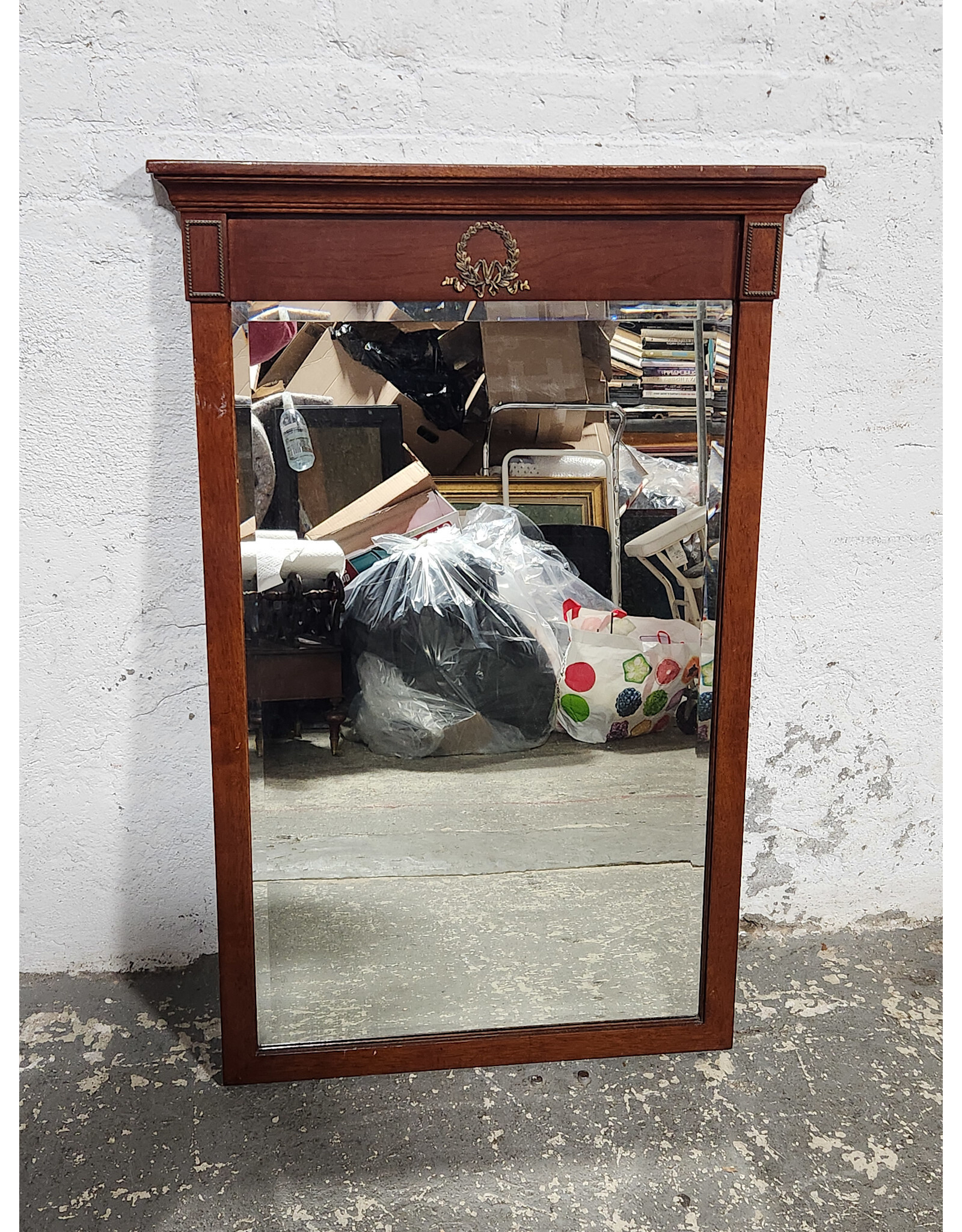 Vintage Bombay Company Cherry Trumeau Beveled Hanging Mirror