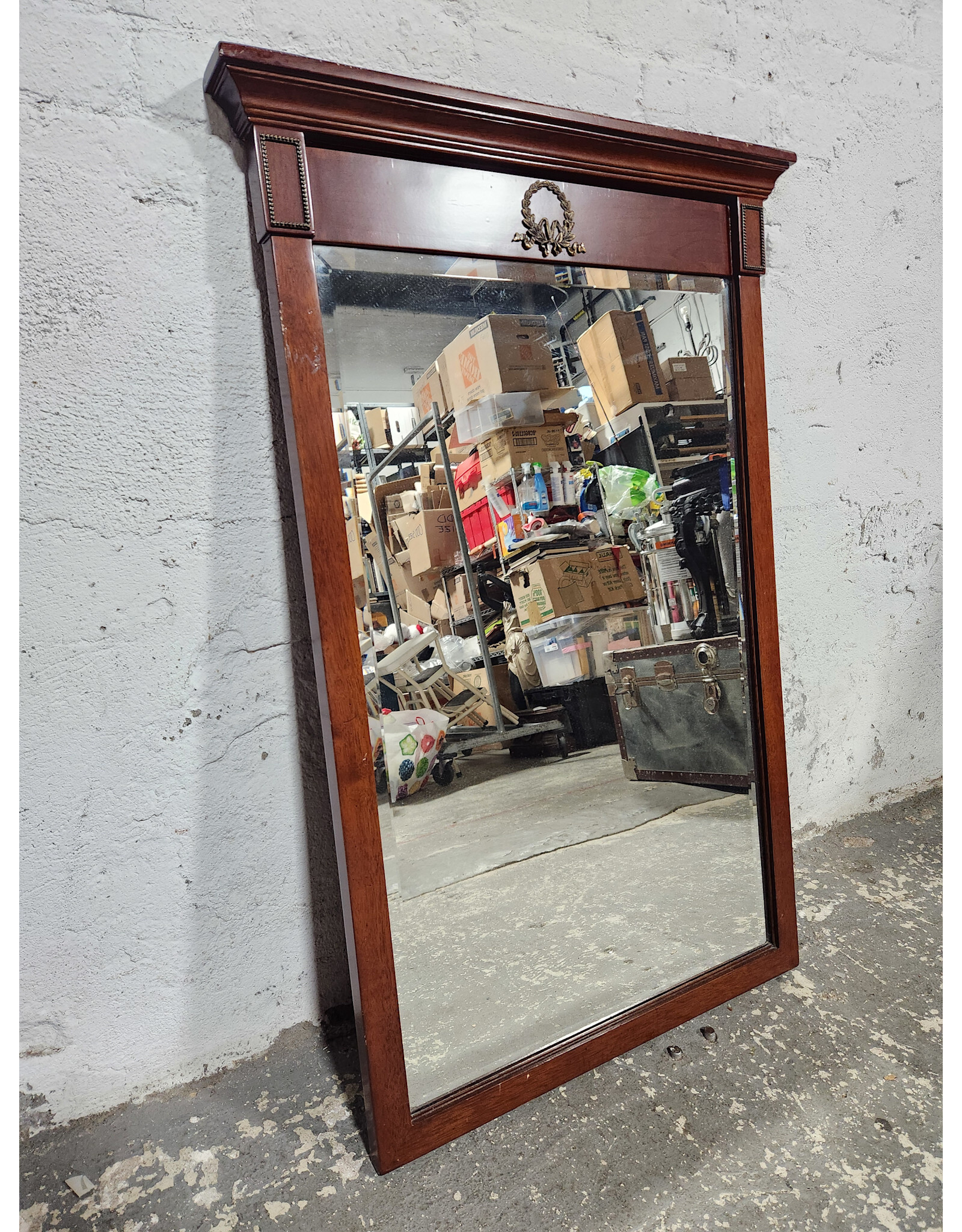 Vintage Bombay Company Cherry Trumeau Beveled Hanging Mirror