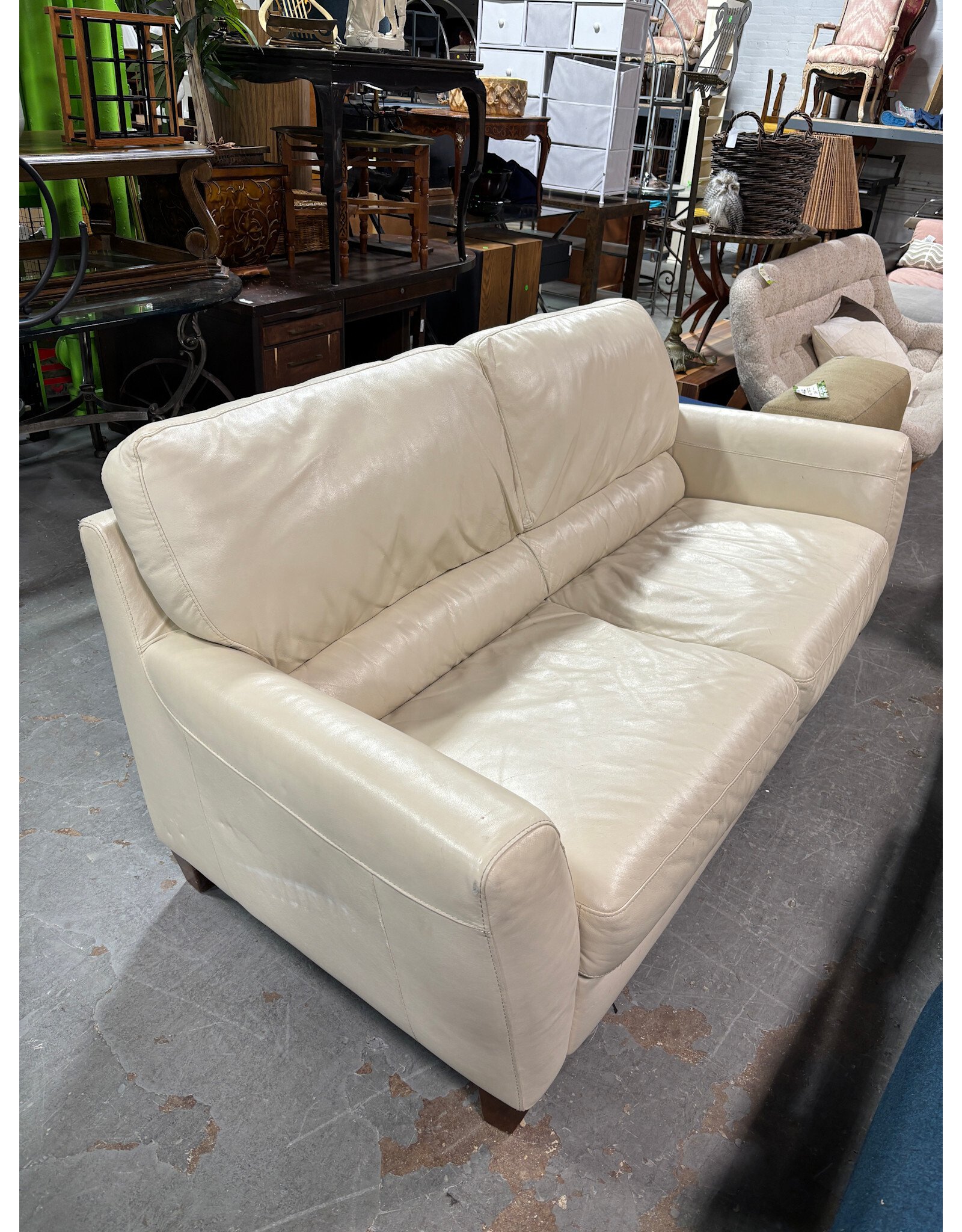 White Leather Sofa