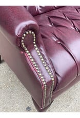 Queen Ann Style Poly Traditional Dark Cherry 3 Seater