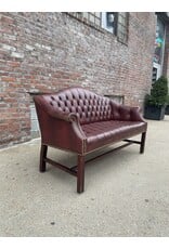 High Point Dark Cherry Poly Two Seater Loveseat