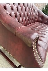 High Point Dark Cherry Poly Two Seater Loveseat