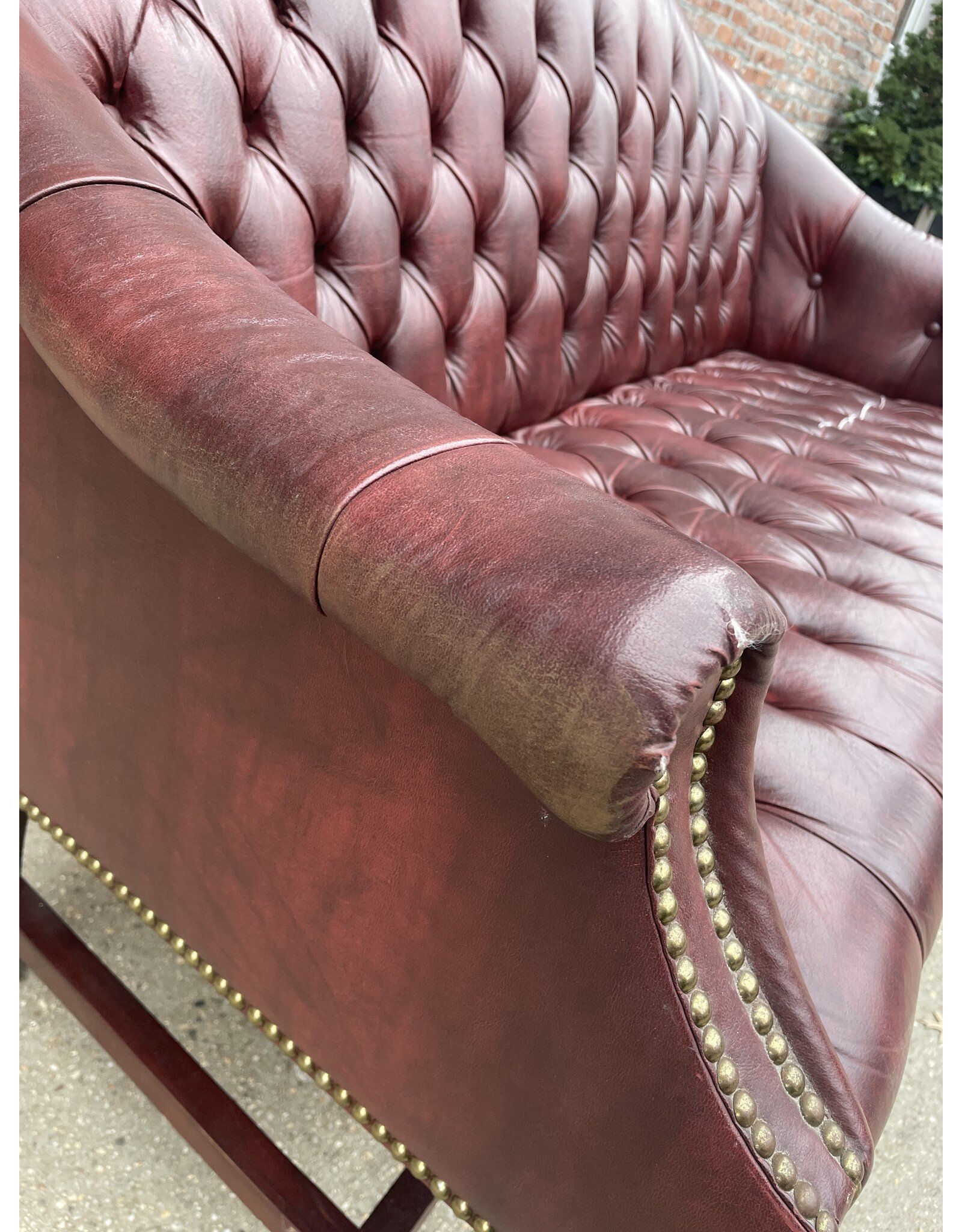 High Point Dark Cherry Poly Two Seater Loveseat