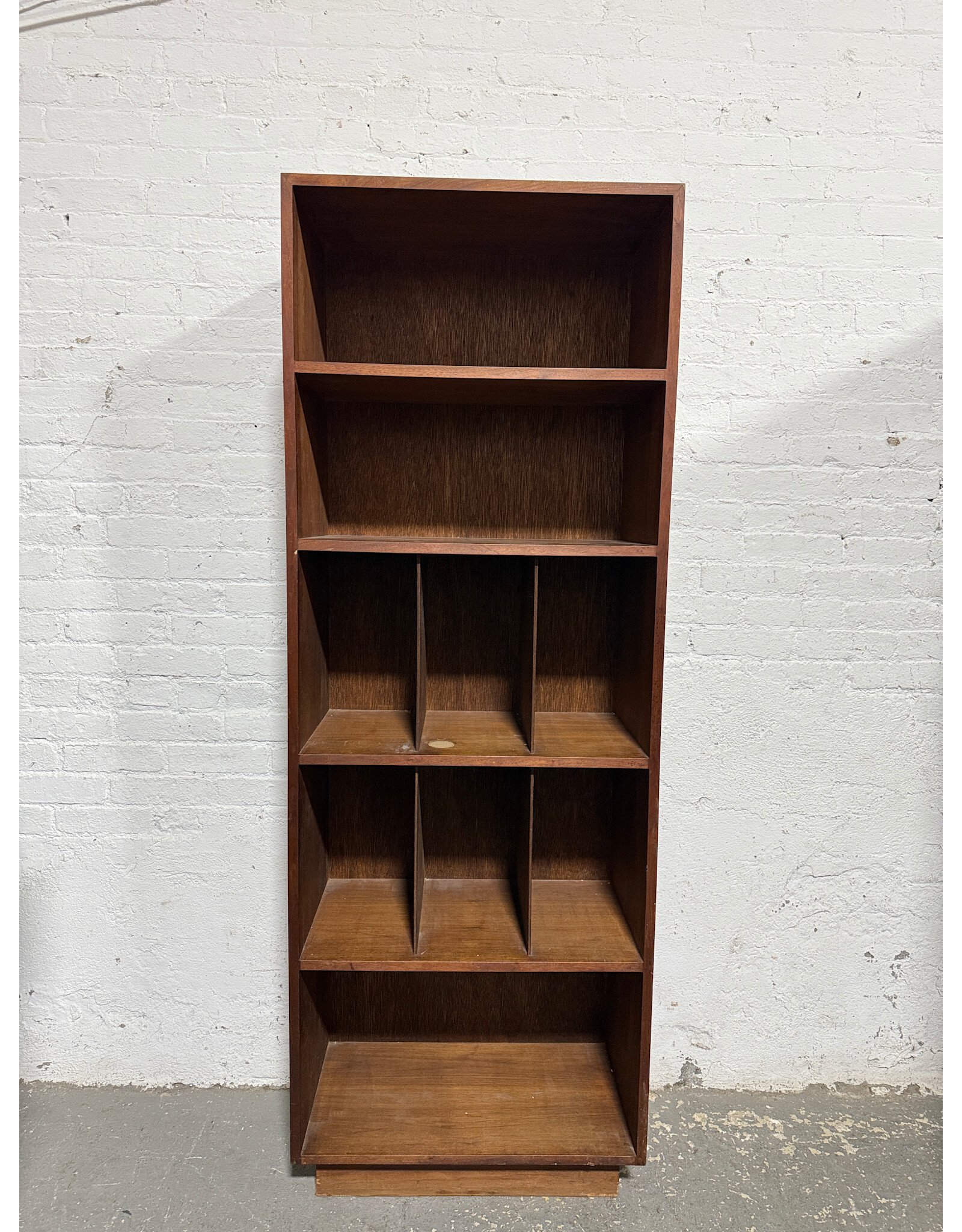 Mid-Century Walnut Hardwood Bookshelf