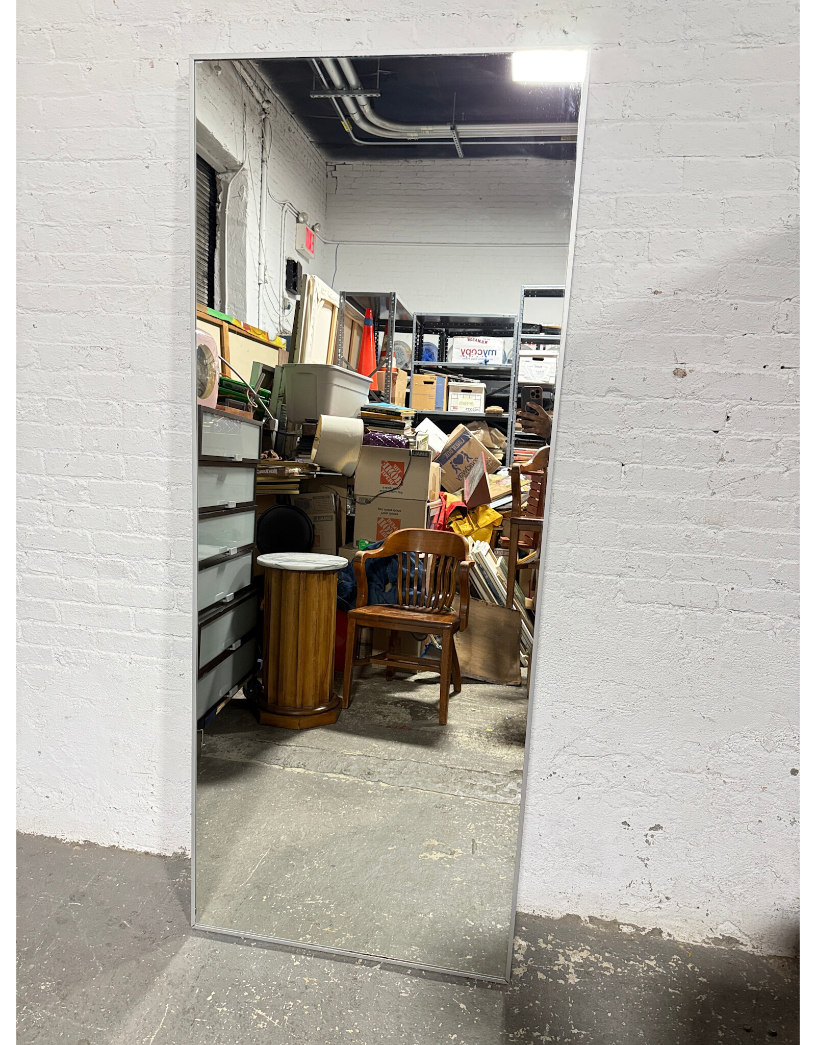 Ikea Hovet Aluminum Standing Mirror