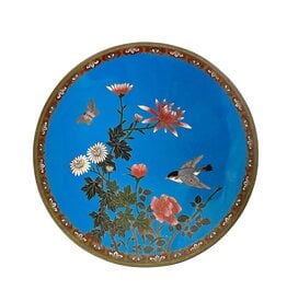 Antique Chinese Cloisonne Small Charger