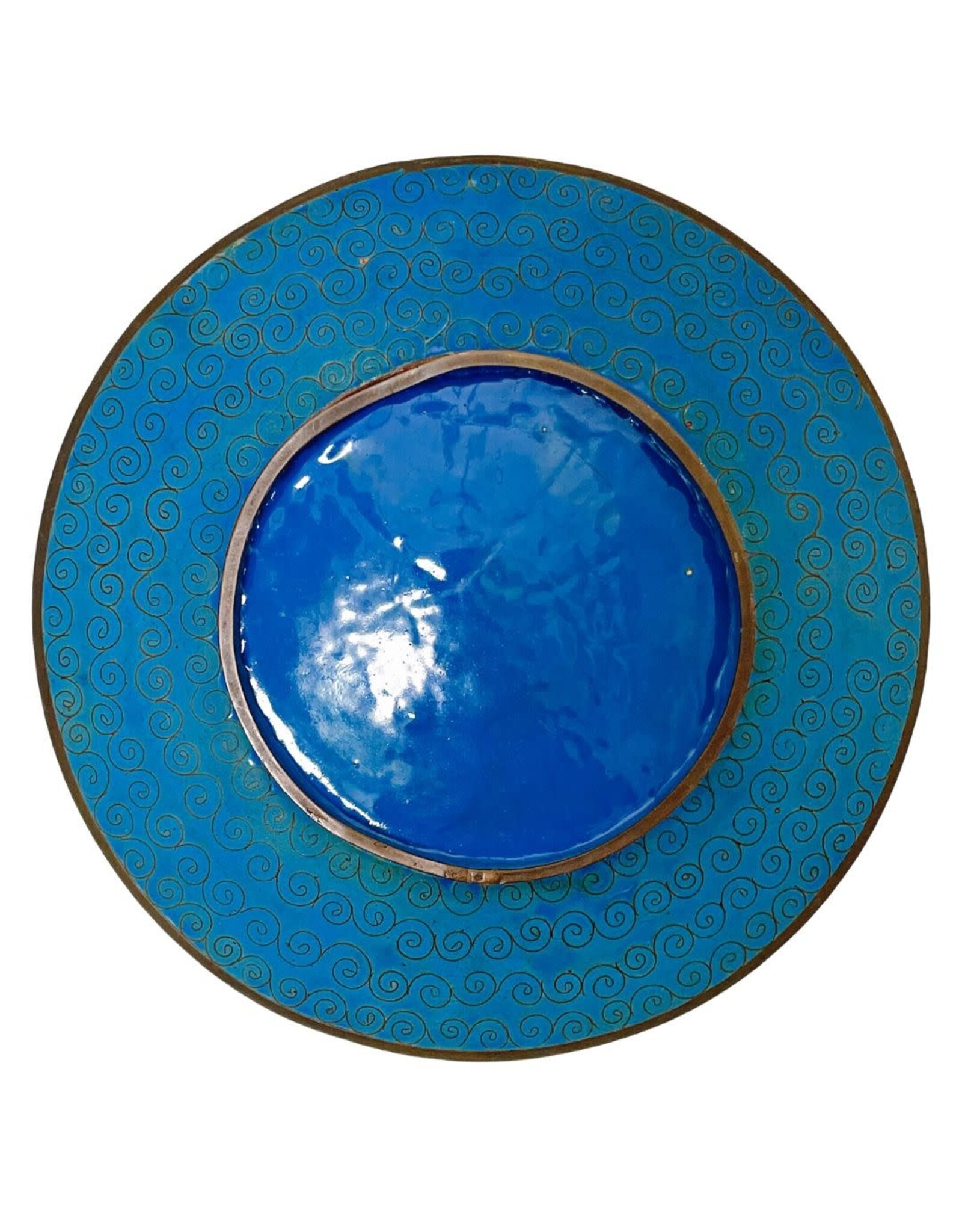 Antique Chinese Cloisonne Small Charger