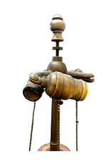 Art Deco / Spanish Revival Polychromed Carved Floor Lamp