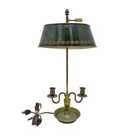 Directoire-style Bouillotte Lamp with Tôle Shade