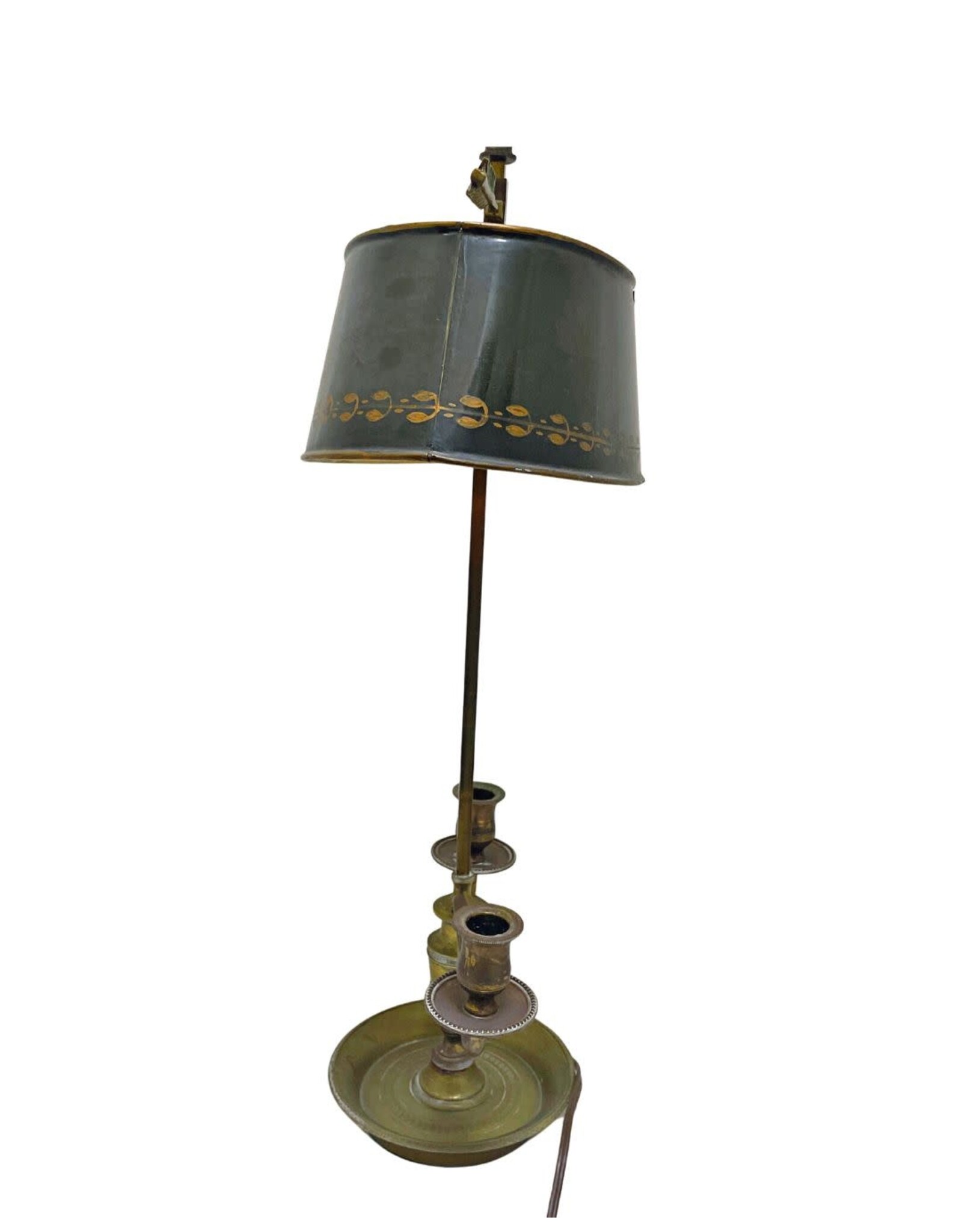 Directoire-style Bouillotte Lamp with Tôle Shade