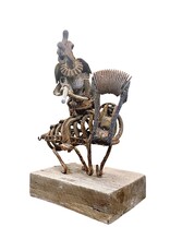 Brutalist Found Object Sculpture of Don Quixote on Stand