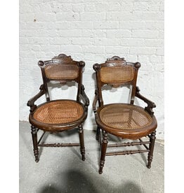 Victorian Style Walnut & Cane Dining Chair