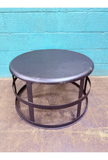 Round Black Metal Coffee Table