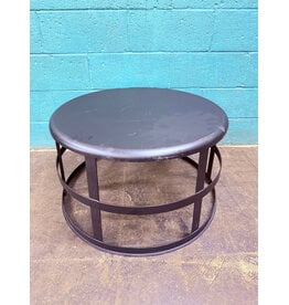 Round Black Metal Coffee Table