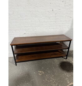 Industrial Style Wood 3-Tier Media/Tv Console