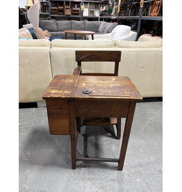 Antique Old School Desk