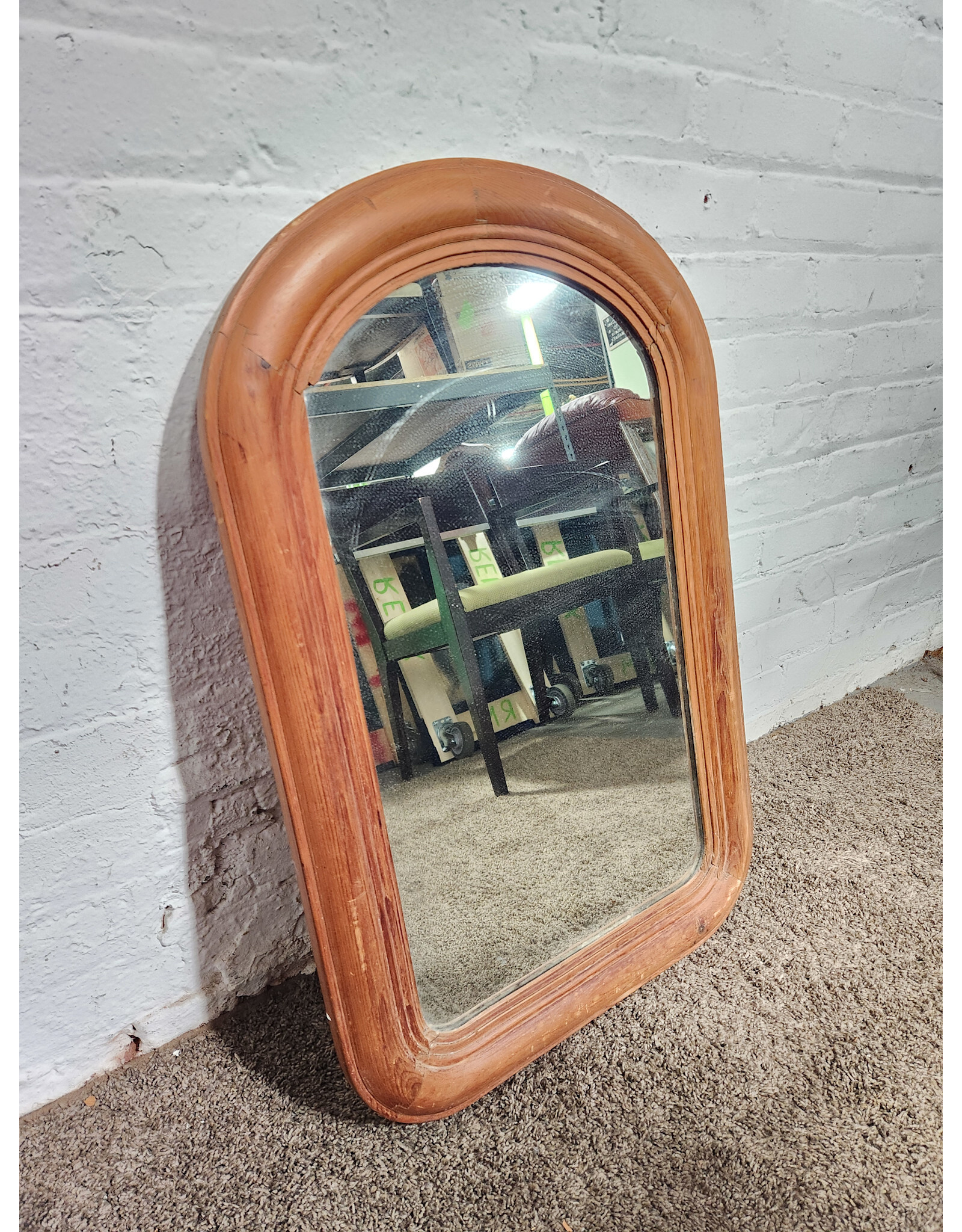 Wooden Arched Hanging Mirror