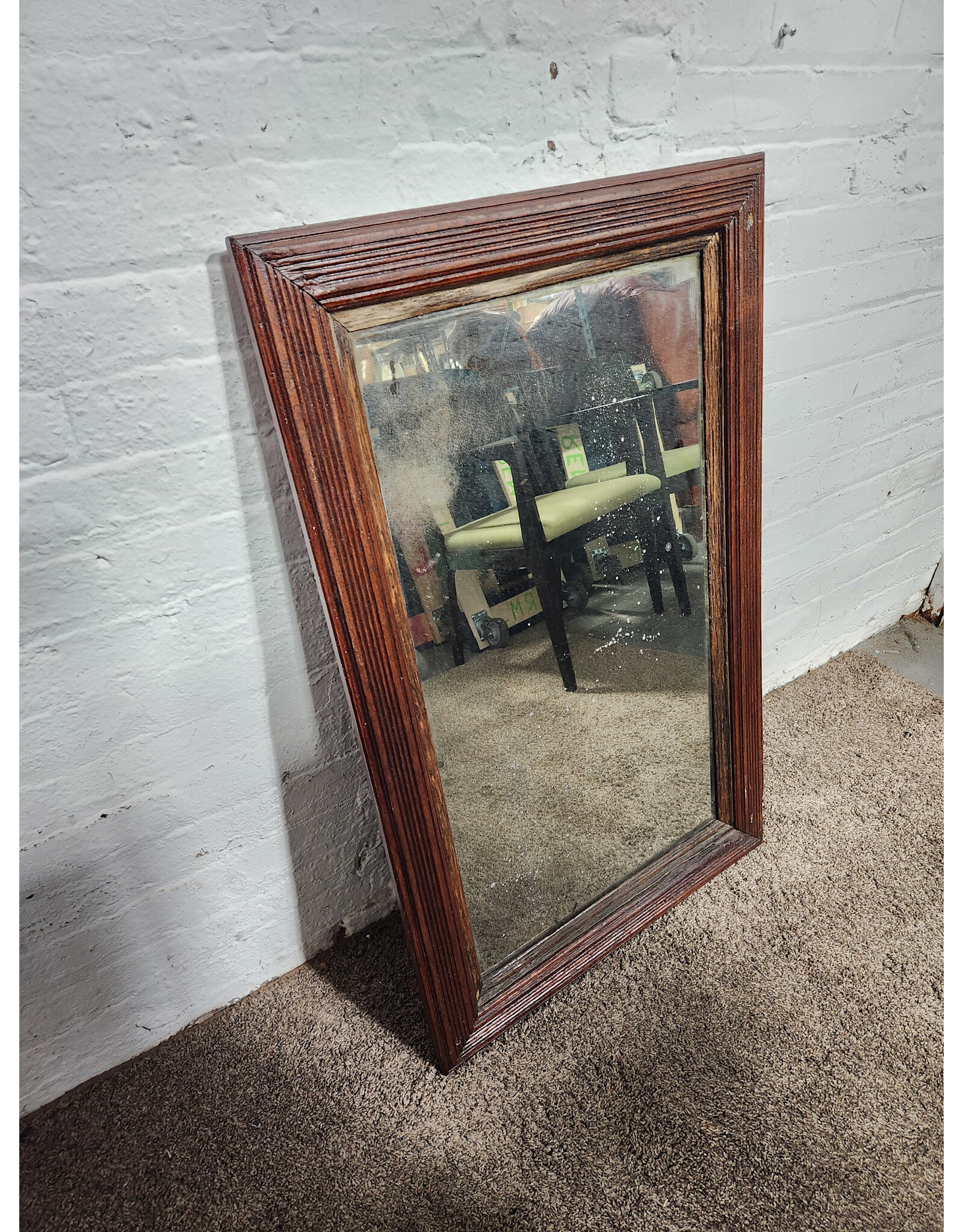 Antique Wooden Hanging Mirror
