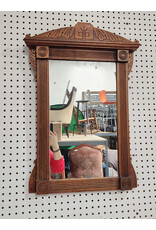 Victorian Carved Wooden Hanging Mirror