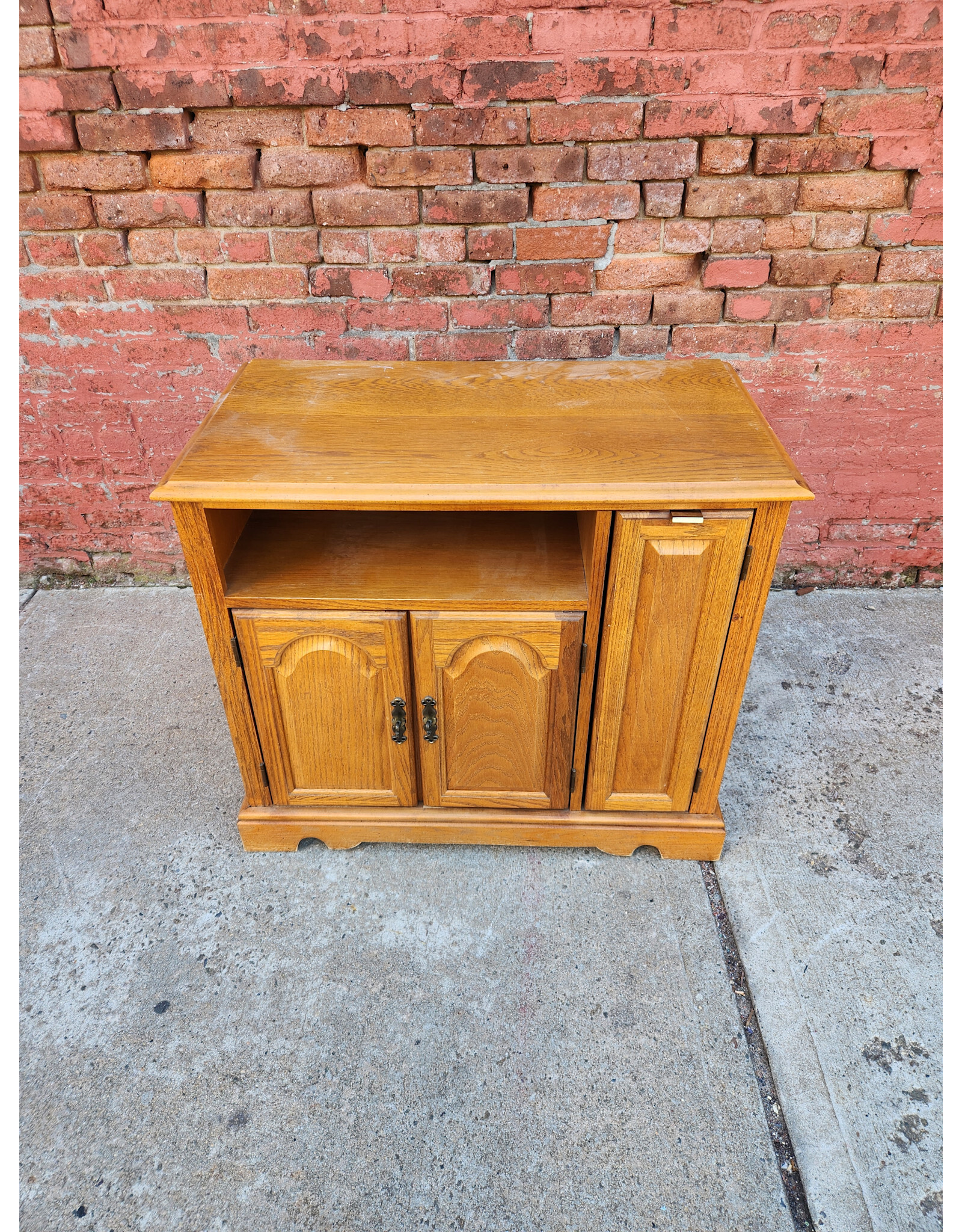 Wooden Media Storage Cabinet