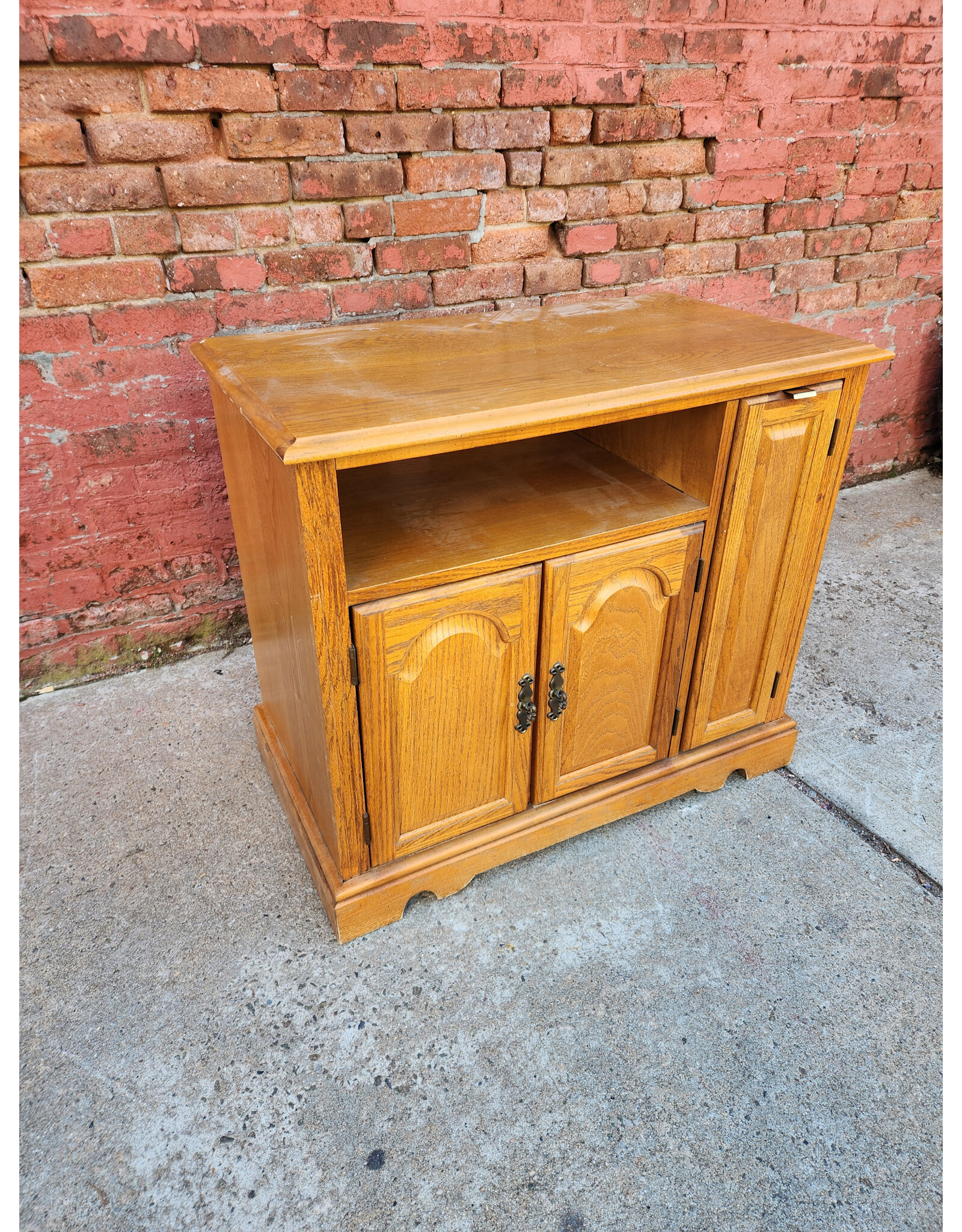 Wooden Media Storage Cabinet