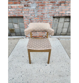 MCM Gold Painted Base Upholstered Side Chair
