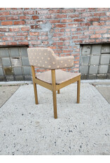 MCM Gold Painted Base Upholstered Side Chair