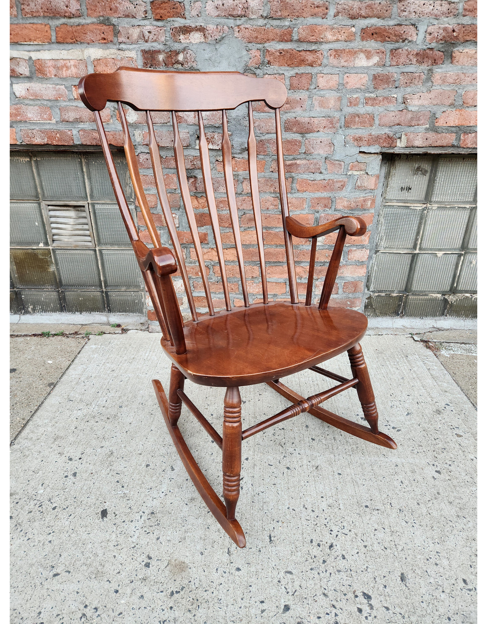S. Bent and Bros Wooden Rocking Chair
