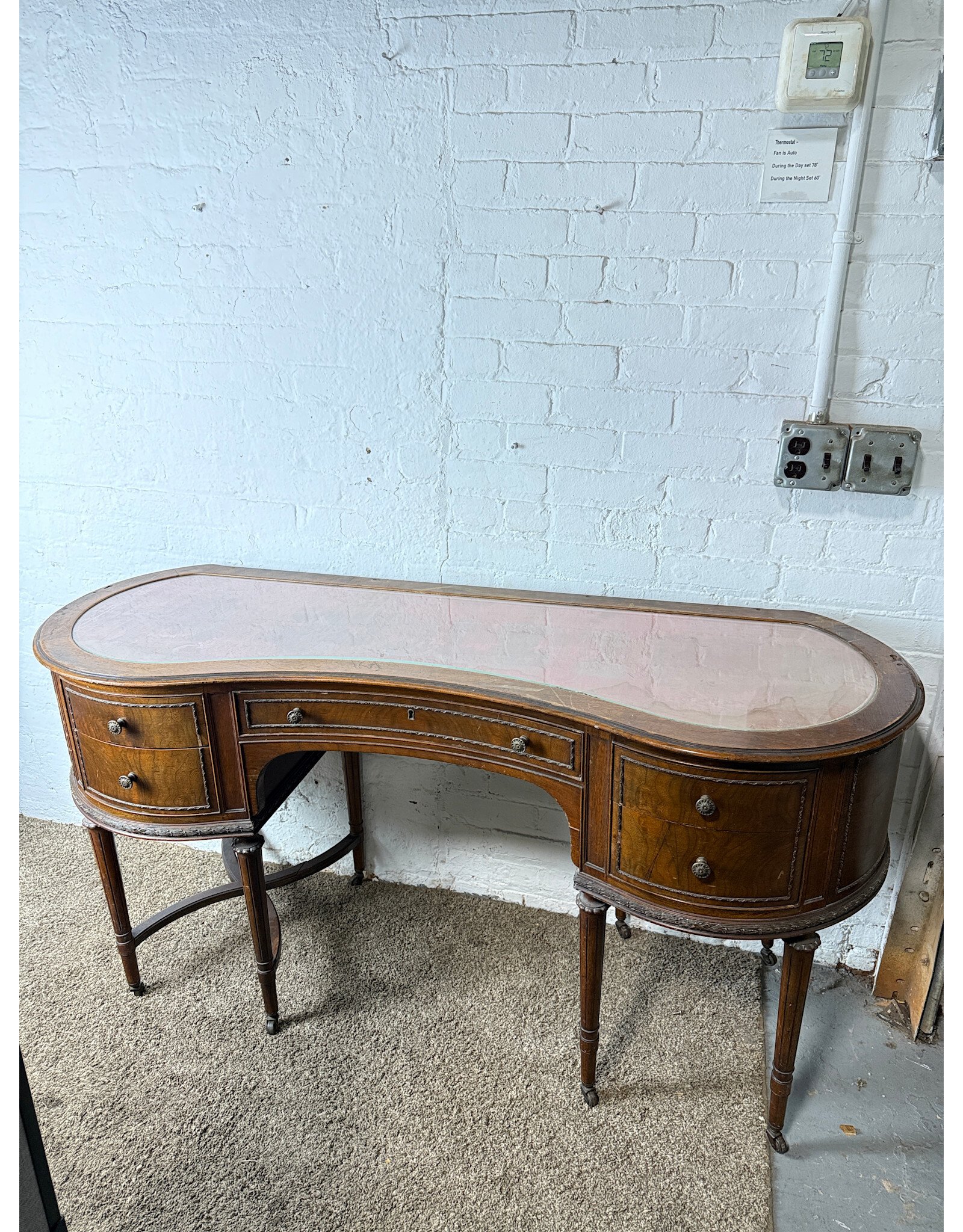 Kidney Mahogany Desk