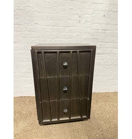 Lorenz Nightstand by Made Goods in Patterned Zinc Metal