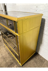 Canterbury Style Painted Mirrored 4-Drawer Chest of Drawer