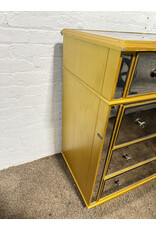 Canterbury Style Painted Mirrored 4-Drawer Chest of Drawer