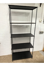 Trula Industrial Iron 4-Shelf Bookcase in that Rubbed Black