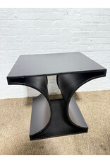 Noir Alec Industrial Steel Side Table in that Matte Black