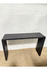 Harlow Console Black Faux Shagreen Table by Made Goods