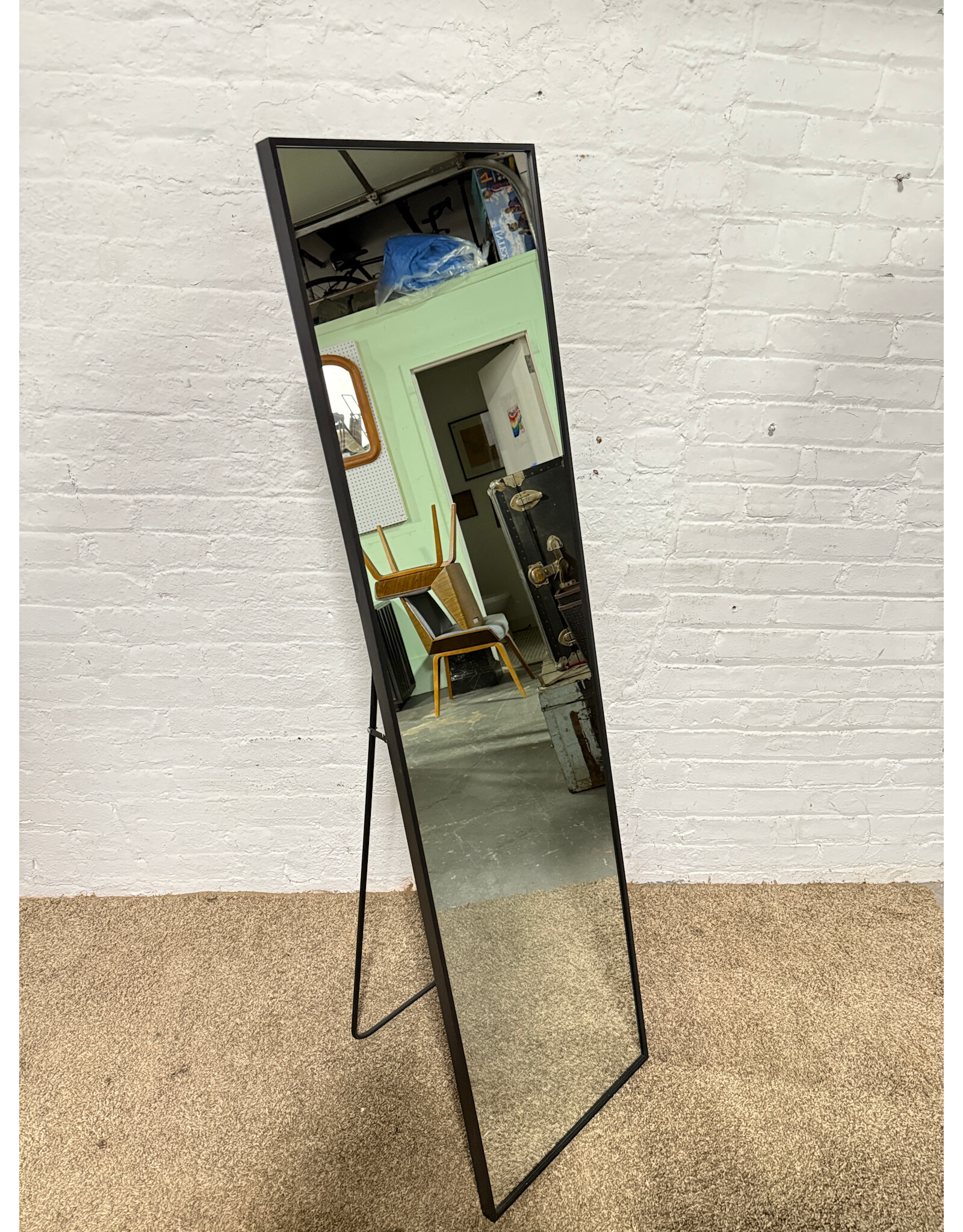 Rectangular Black Free Standing Mirror