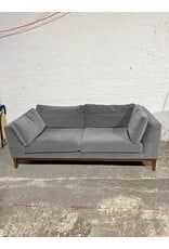 Mid-Century Modern Charcoal Grey Sofa