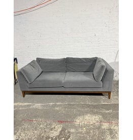 Mid-Century Modern Charcoal Grey Sofa