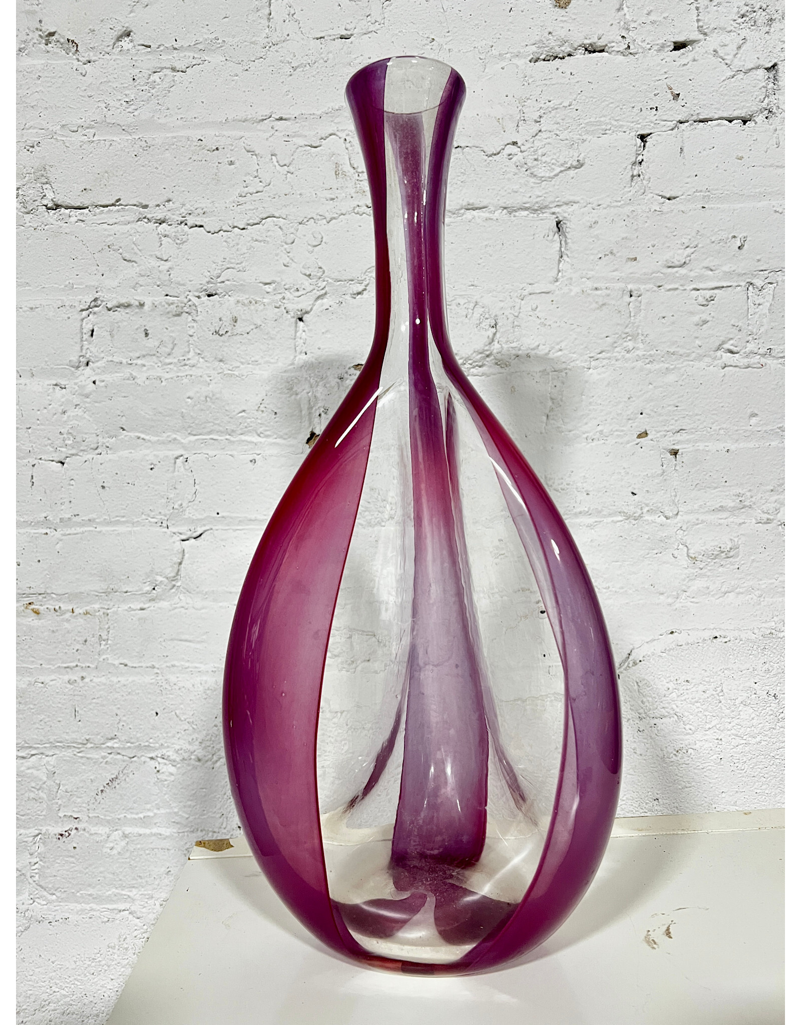 Vintage Murano Glass Monumental Vase, c. 1970.