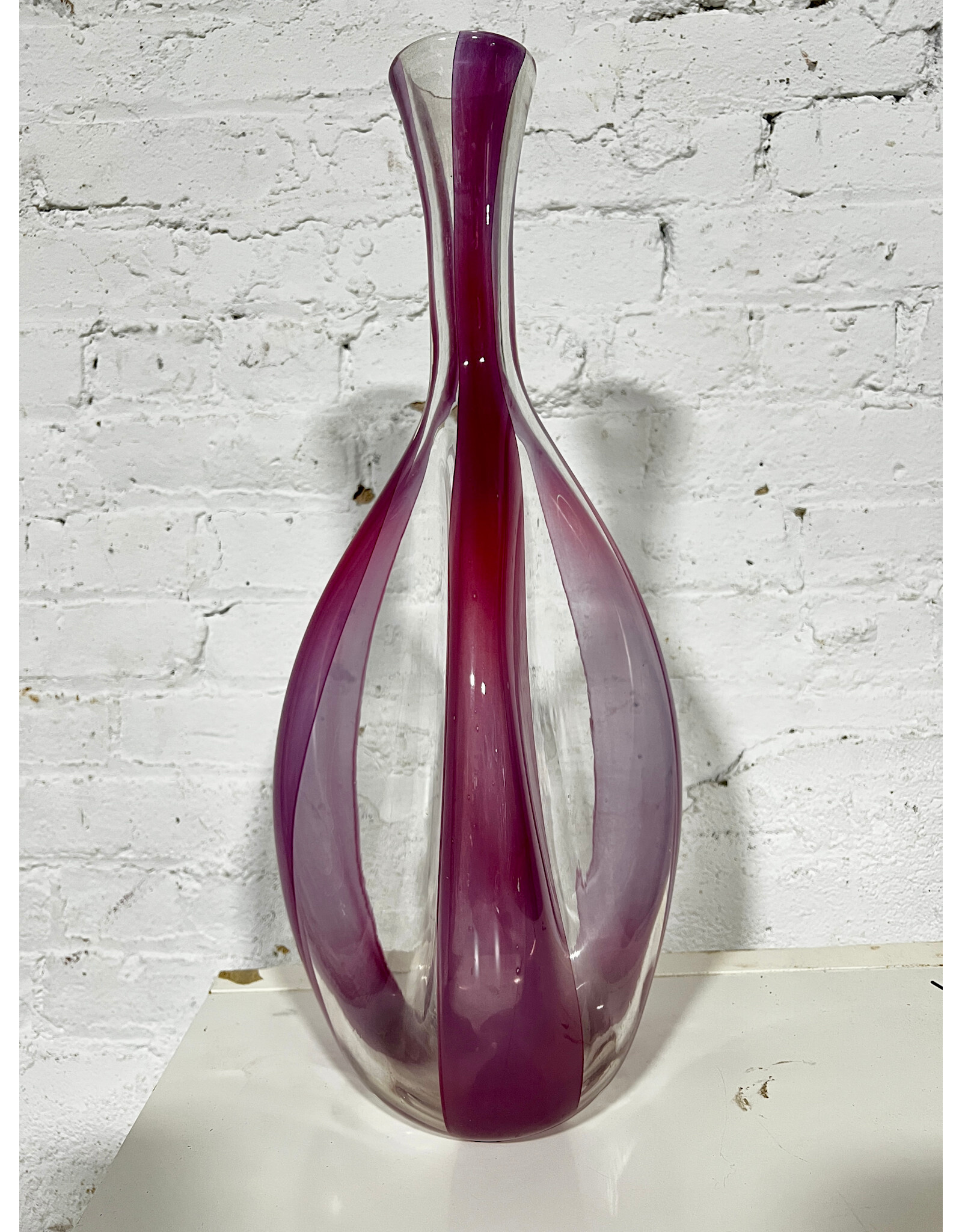 Vintage Murano Glass Monumental Vase, c. 1970.