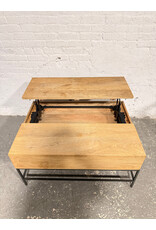West Elm Industrial Pop-up Storage Coffee Table by West Elm in that Raw Mango