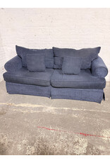 Modern Navy Blue Slipcover Sofa