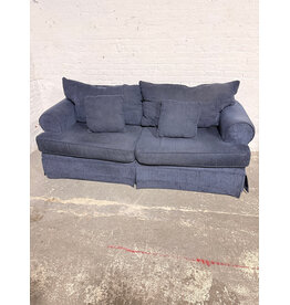 Modern Navy Blue Slipcover Sofa