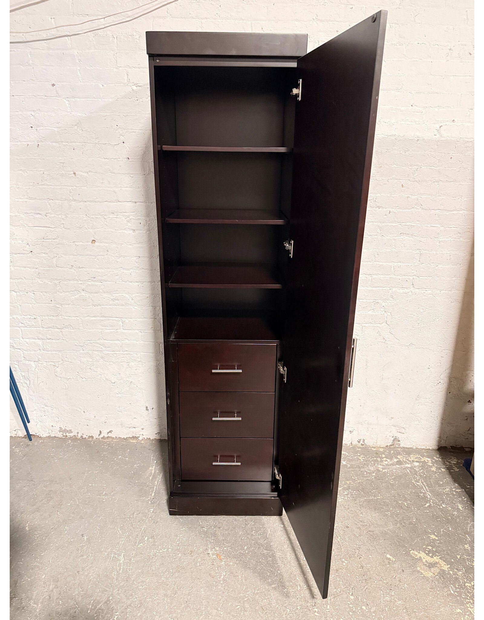 Modern Madden Wood Wardrobe Cabinet, 3 Drawers