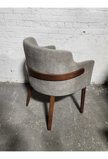 Modern Gray Fabric Dining Chair