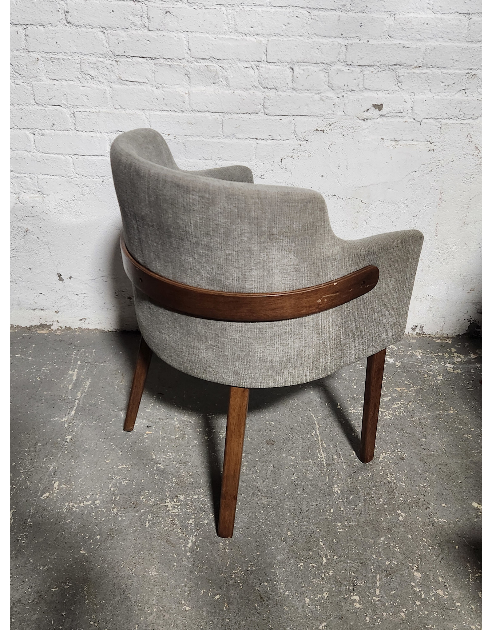 Modern Gray Fabric Dining Chair