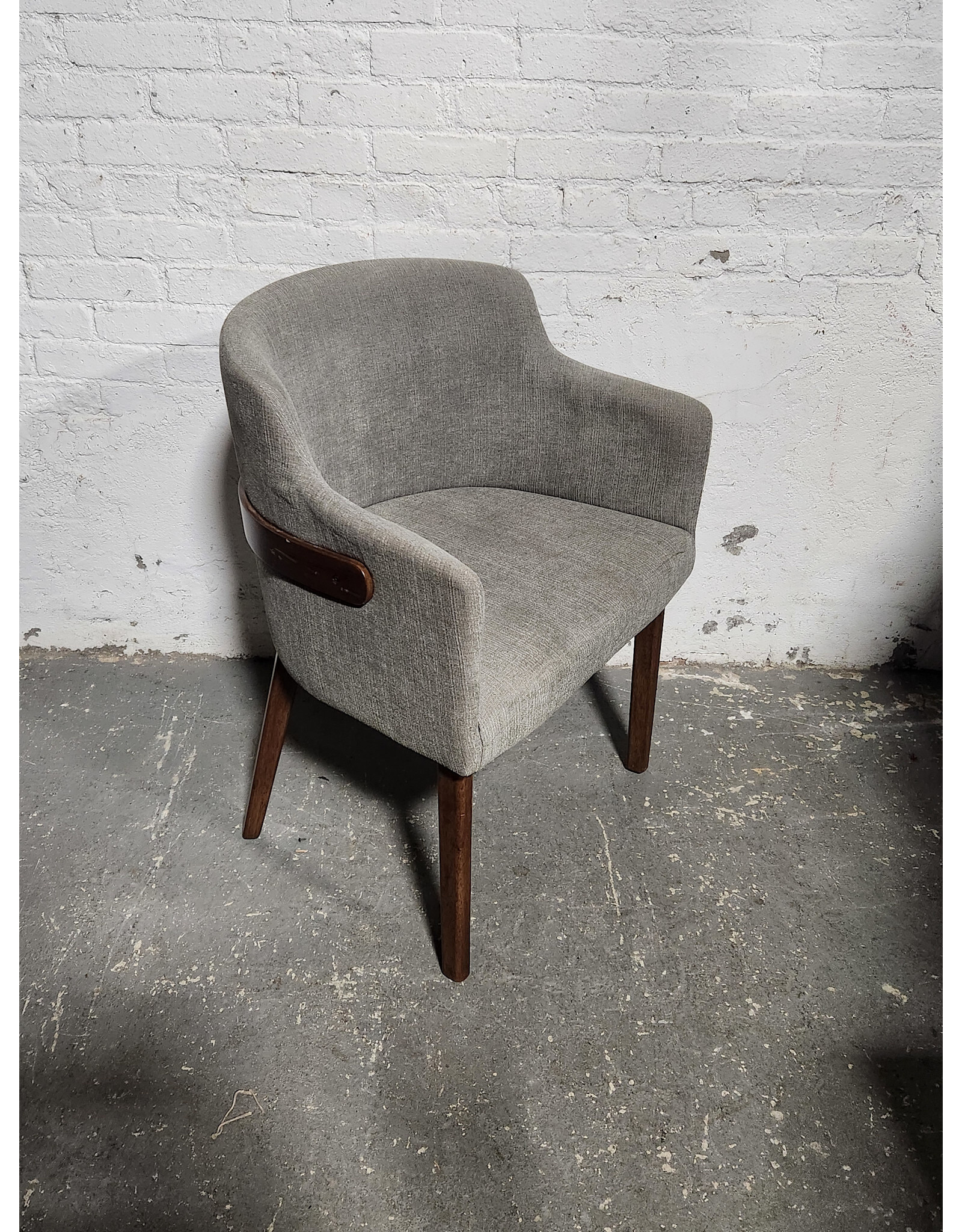 Modern Gray Fabric Dining Chair